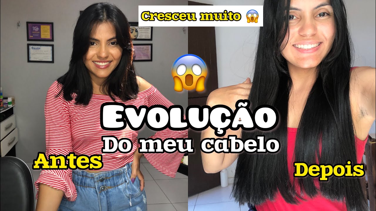 Evolução do crescimento do meu cabelo/cresceu muito😱#cabelo #rapunzel#comofazerocabelocrescer #hair
