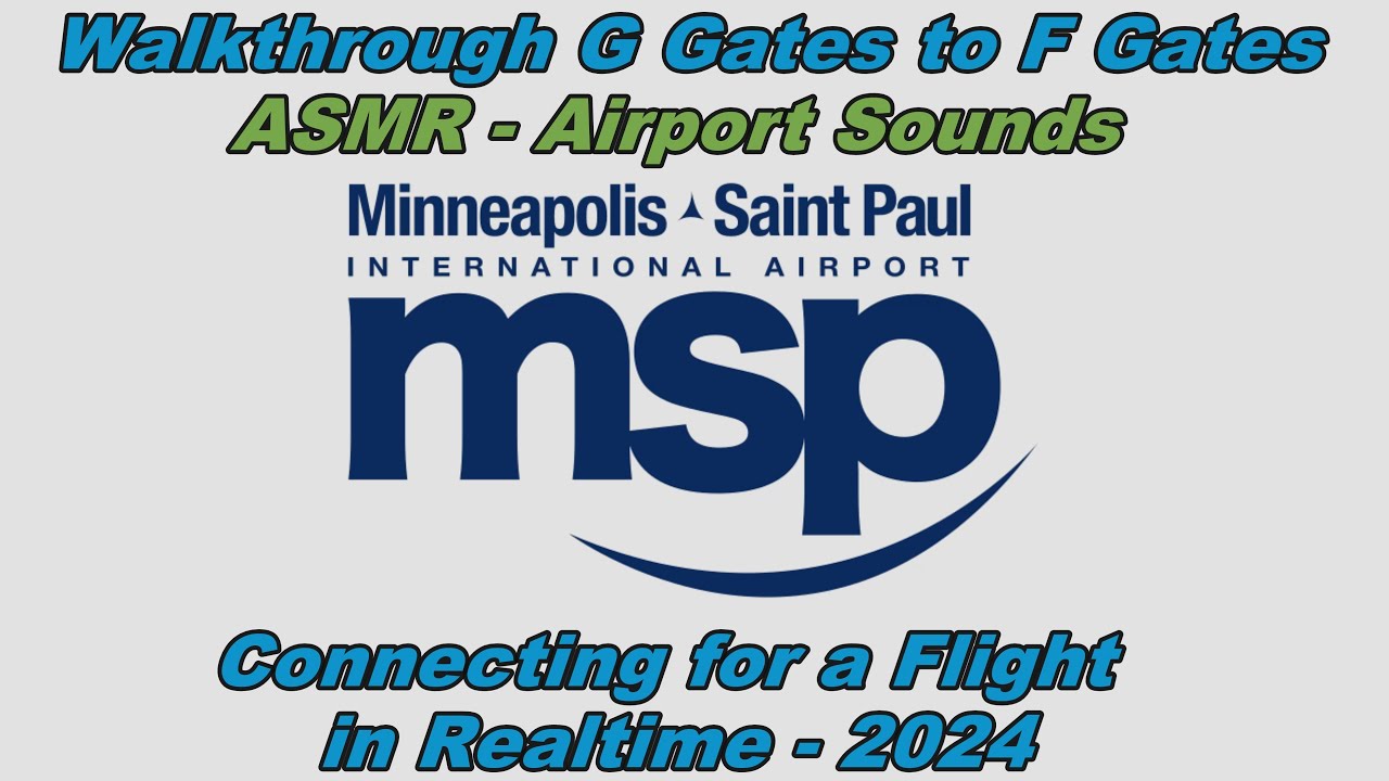 Minneapolis-St Paul Airport- ASMR - Walkthrough from G Gates to F Gates