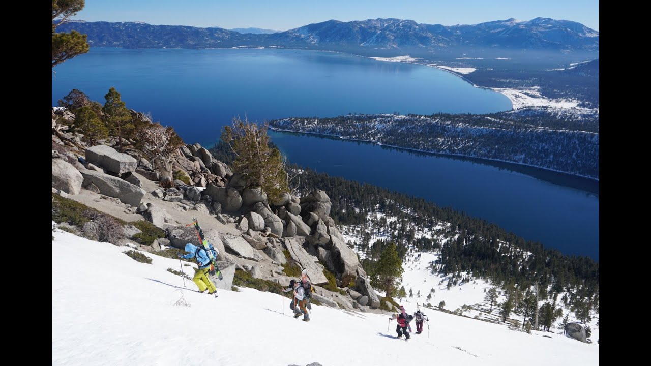 Lake Tahoe backcountry! Southeast face on Jake's Peak. Spring conditions in January!