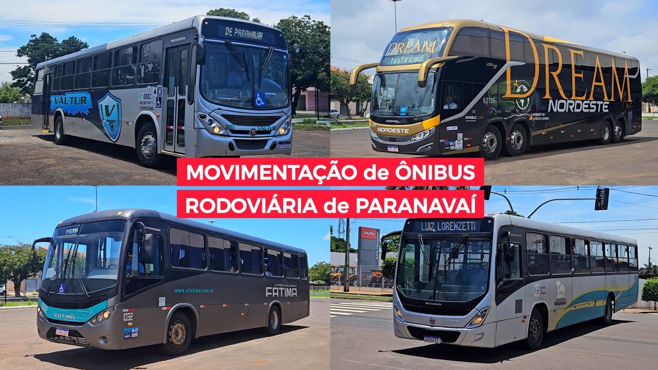 GARCIA e NORDESTE com DD - MEGA MOVIMENTAÇÃO de ÔNIBUS na RODOVIÁRIA de PARANAVAÍ 