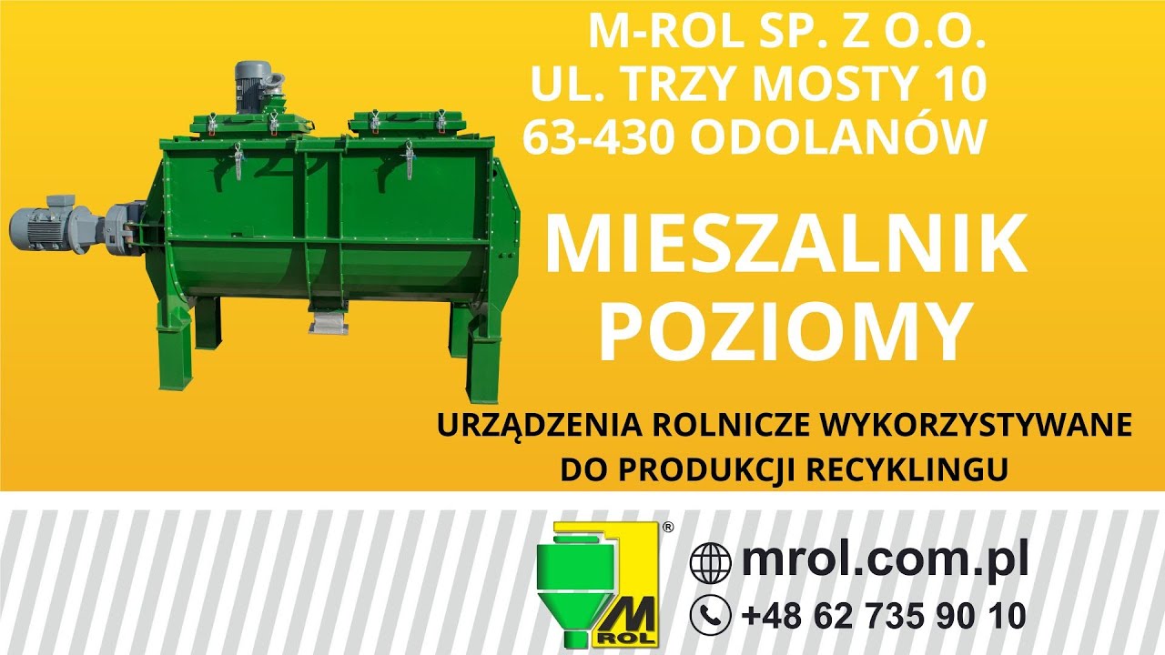 M-ROL MIESZALNIK POZIOMY (z możliwością wykorzystania w przemyśle recyklingu)