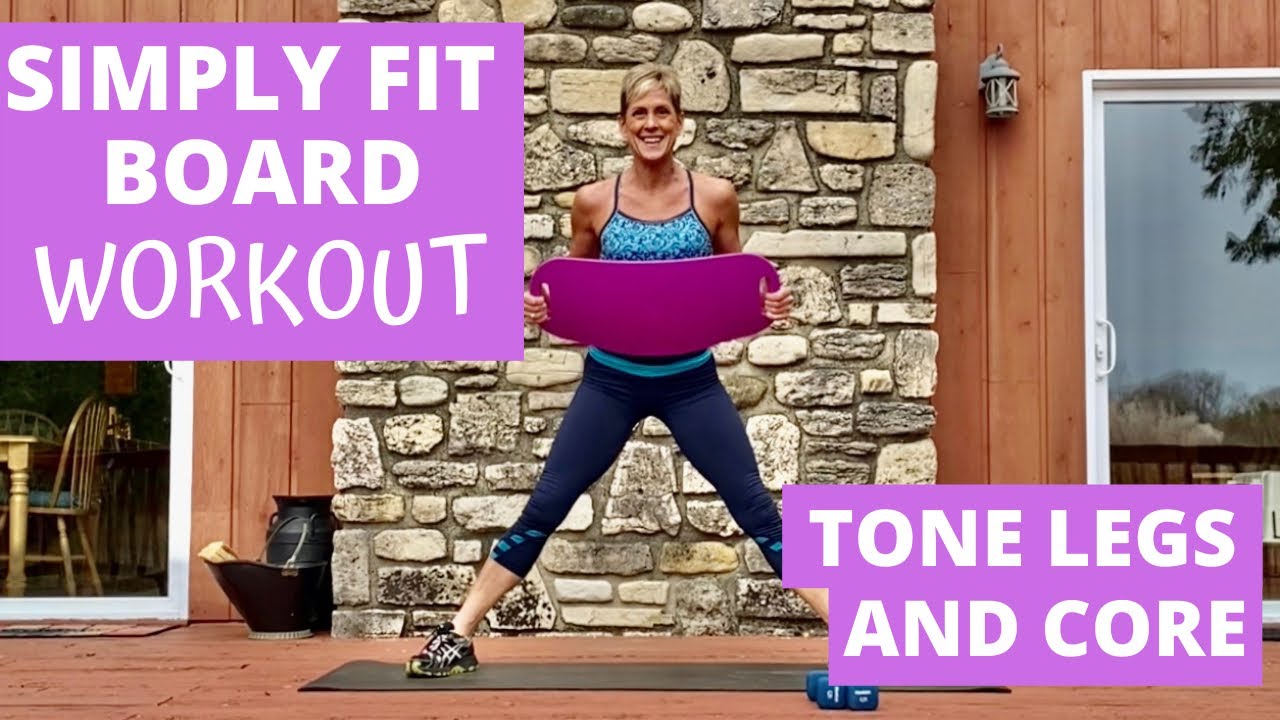 SIMPLY FIT BOARD EXERCISES | 15 MINUTE BALANCE TRAINING  | TONE LEGS AND CORE