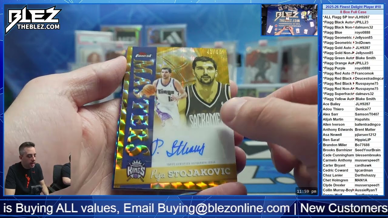 2025-26 Topps Finest Delight NBA 8 Box Full Case Break #10 Pick Your Player
