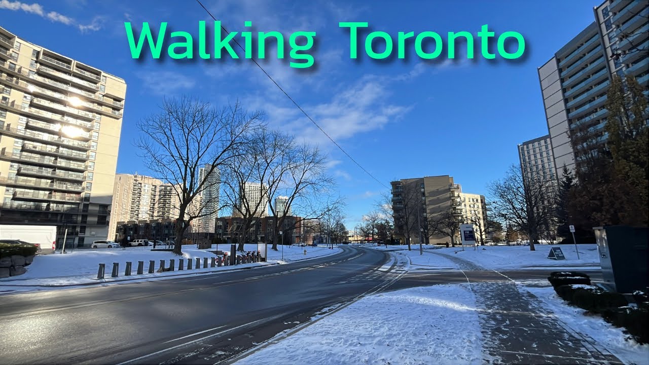 Walking Parkway Forest Drive in North York Toronto's Henry Farm Neighbourhood 12/4/2025