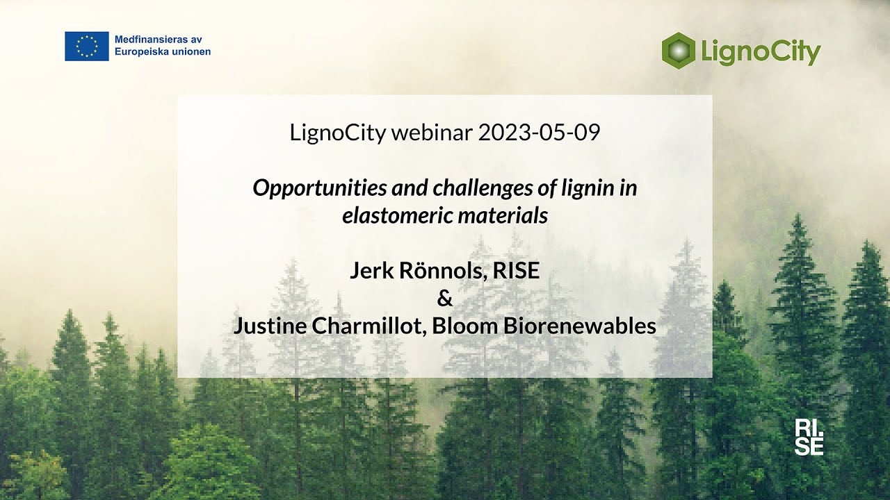 Two part-webinar with Jerk Rönnols, RISE and Justine Charmillot, Bloom Biorenewables