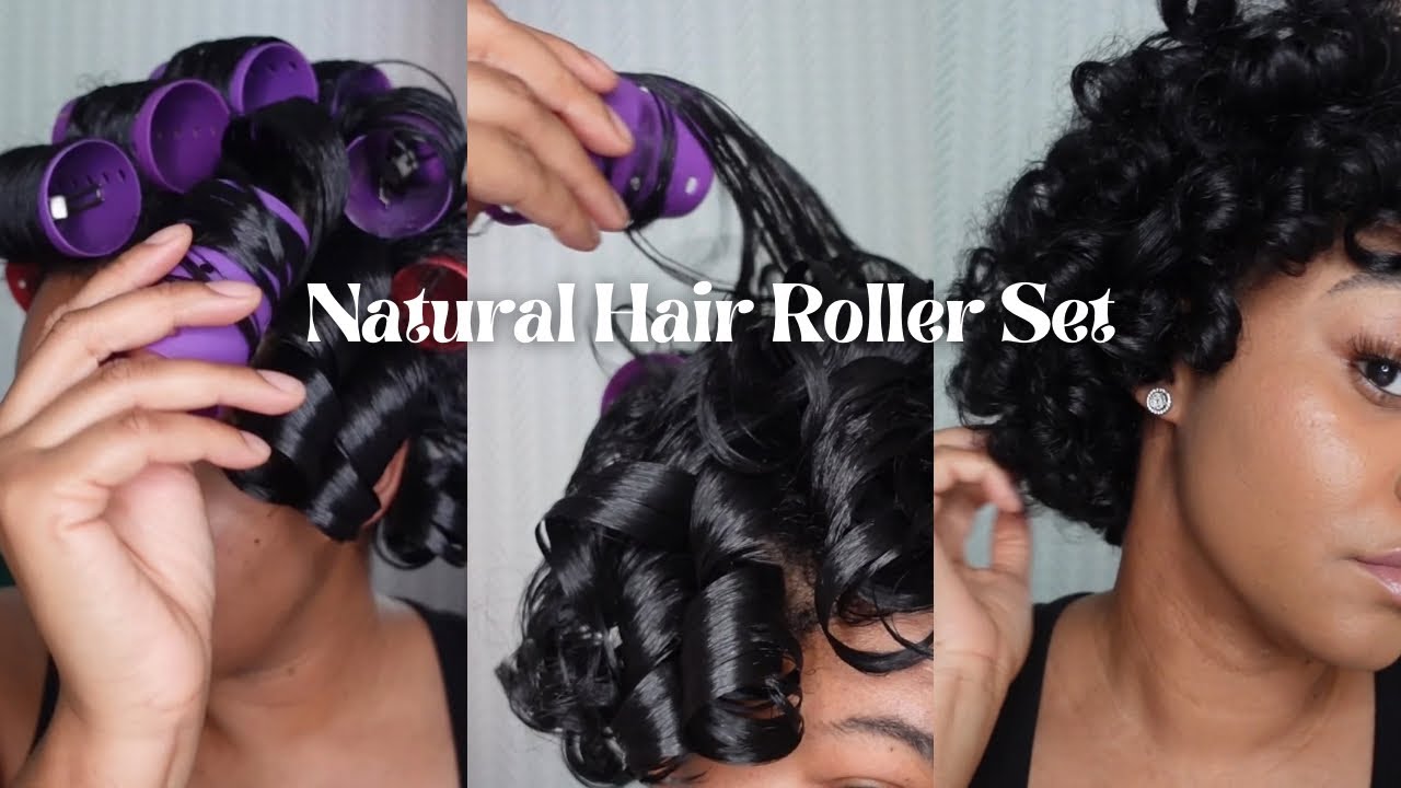 Roller Set on Natural Hair