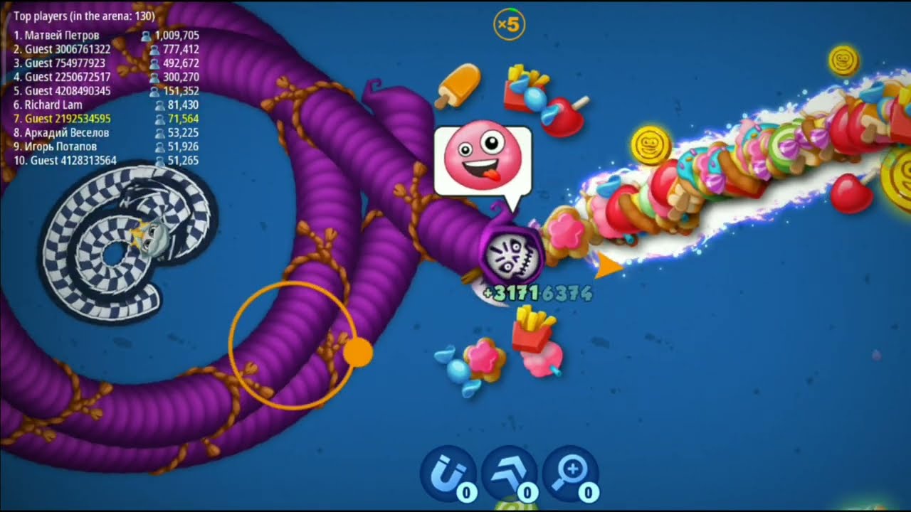 Worms zone.io ॥ सांप वाला गेम ॥ Saamp Wala game ॥ Snake game part 35