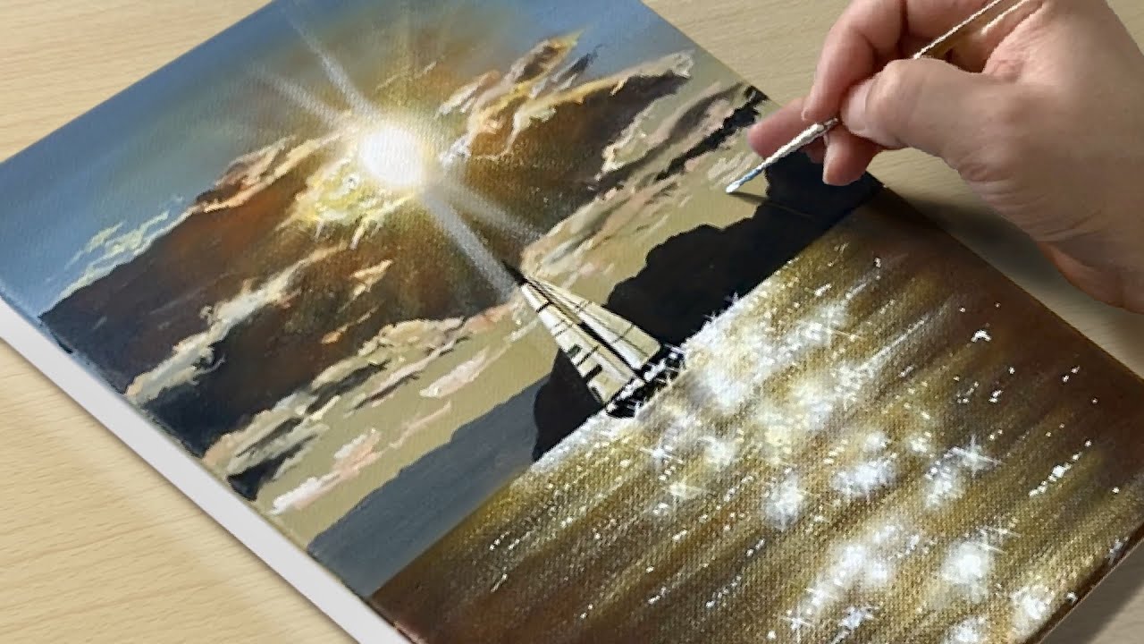 Seascape Painting / Acrylic Painting / STEP by STEP