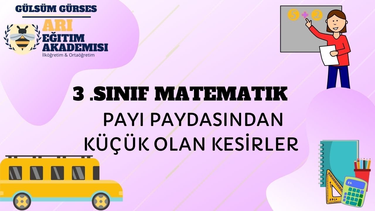 3. Sınıf Matematik 39- PAYI PAYDASINDAN KÜÇÜK OLAN KESİRLER