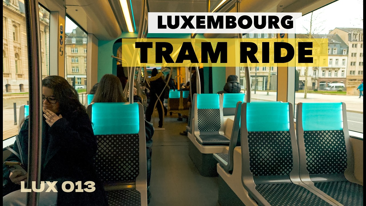 LUXEMBOURG 🇱🇺 Free Tram Ride in Luxembourg City 4K | Life in the Richest Country March 2026 | 013