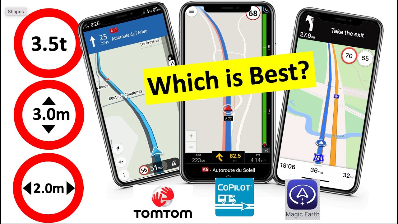 Лучшее (и бесплатное) приложение спутниковой навигации для кемпервэнов? Tomtom, CoPilot, Magic Ea...