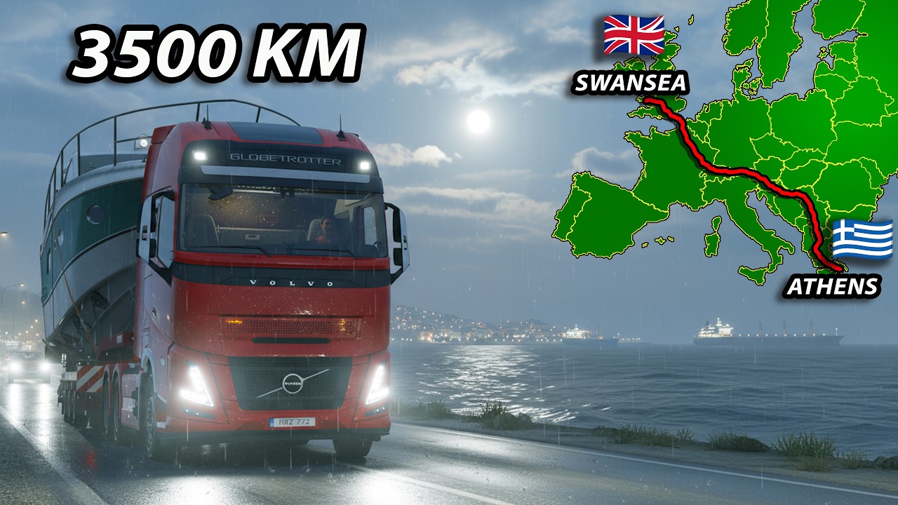 Athens to Swansea | Long Delivery | Euro Truck Simulator 2