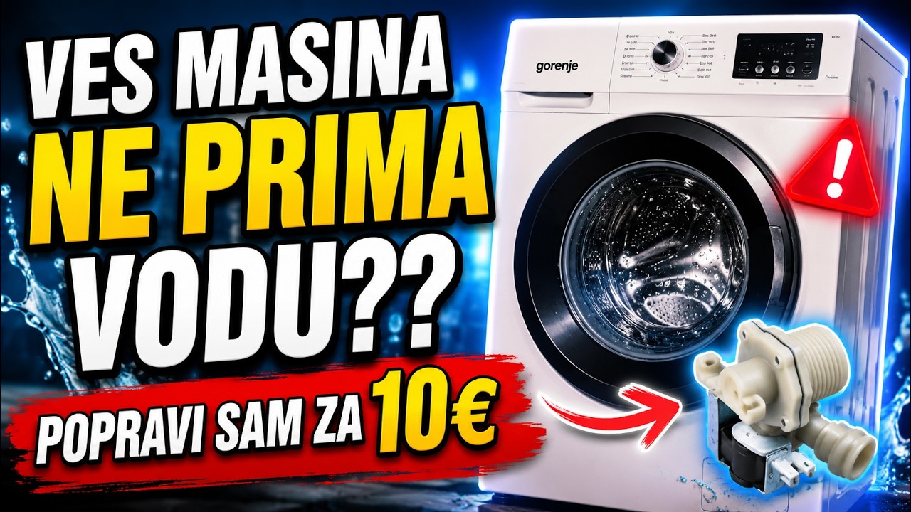 Ves masina Gorenje NE PRIMA VODU--Popravi sam,resenje za 10e..POPRAVKA VES MASINE GORENJE-ZAPRATI ME