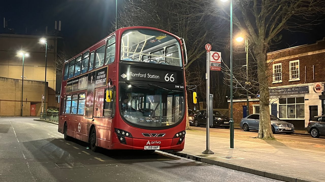 FRV. London Bus Route 66: Romford Station - Leytonstone Wright Gemini 2 DB300 DW245 (LJ09AAF)
