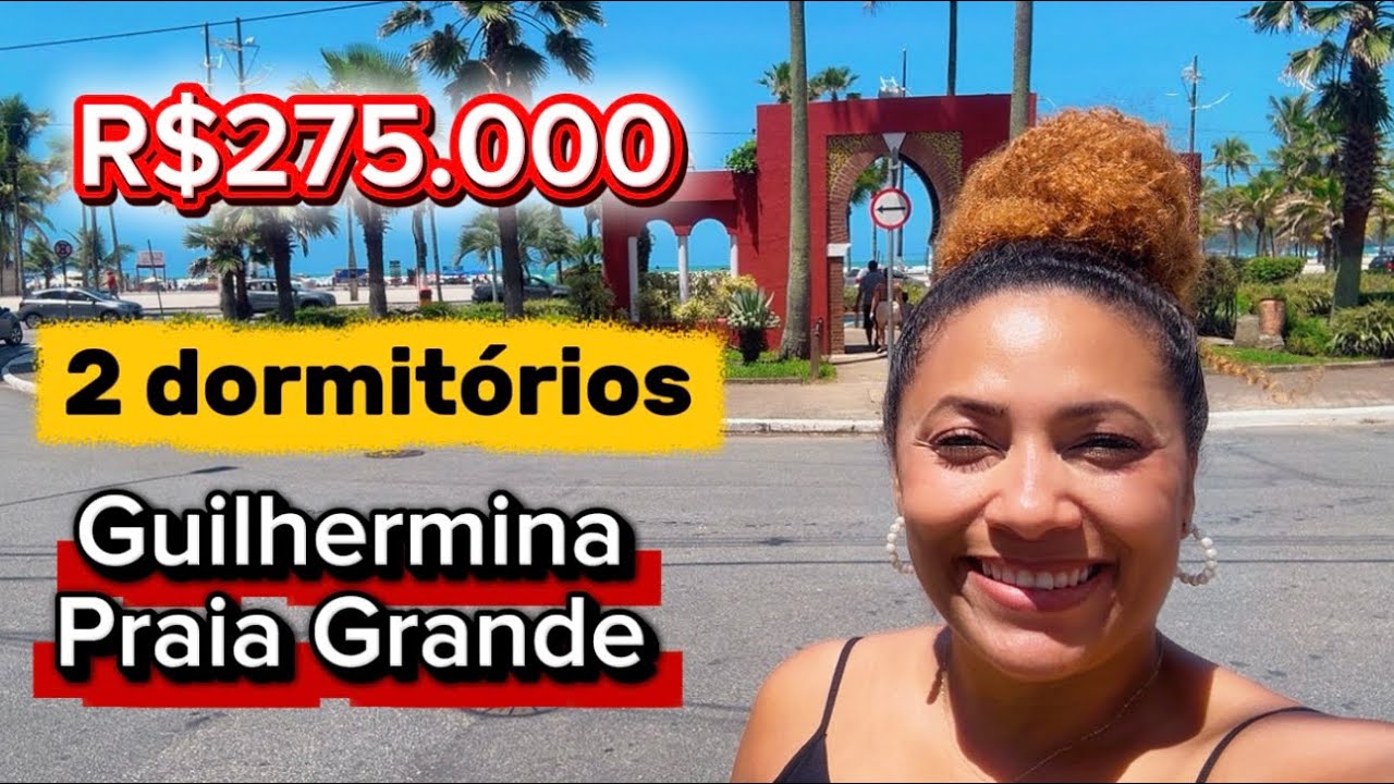 R$275.000 | 2 dormitórios, 50 m do mar, 1• andar | Guilhermina, Praia Grande. OPORTUNIDADE 
