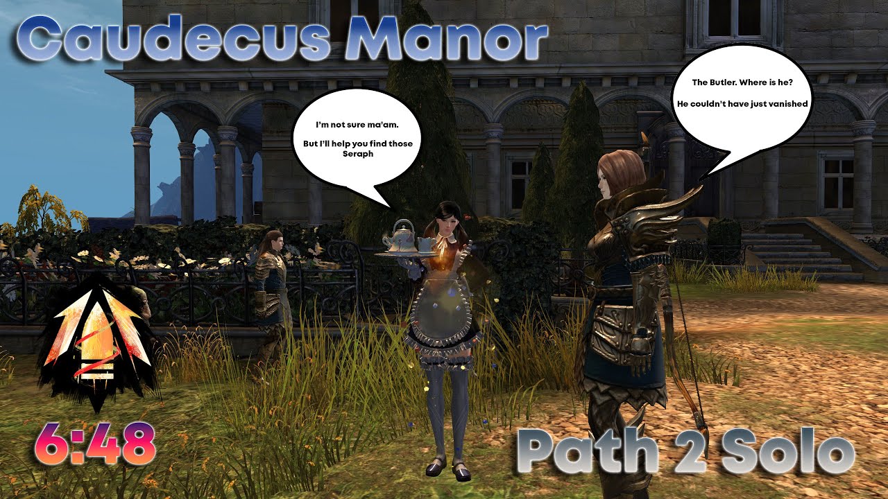 Gw2: Solo Caudecus Manor Path 2 [6:48] MaidSworn