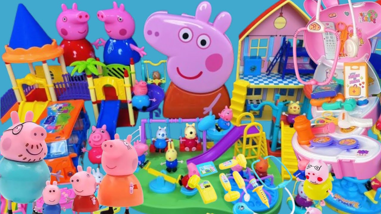 7 Minutes Satisfying with Unboxing Peppa Pig Doctor & House Playground Toys Set Review | ASMR Sound 