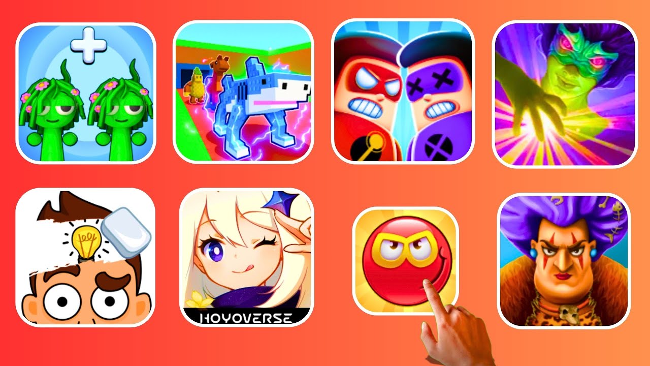 🌈SPRUNKI & Steal n Catch the Brainrot & Heroes & DemonHunters3 & DOP2 & Genshin & RedBall SuperRun.