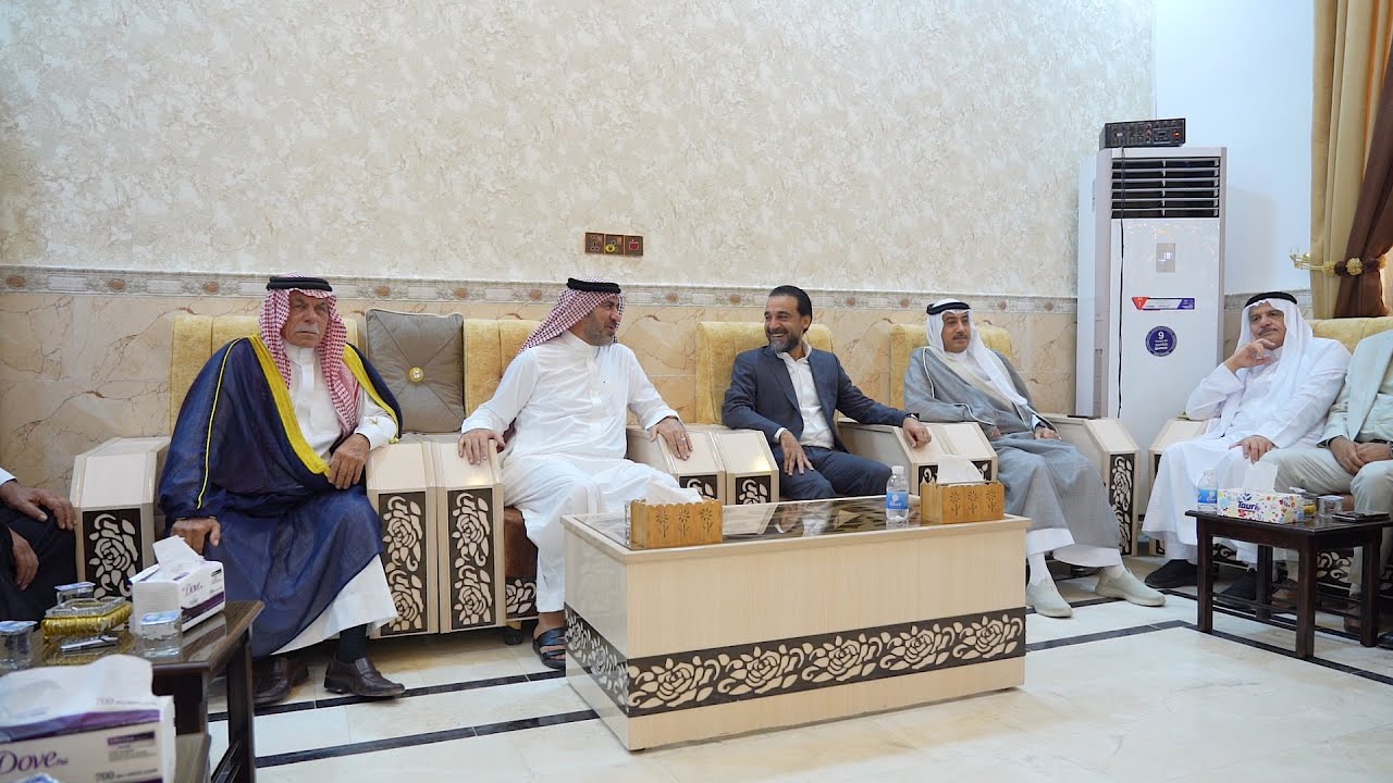 لقاء عدد من الشيوخ والوجهاء في مضيف الشيخ بتال النجم الجغيفي في قضاء حديثة