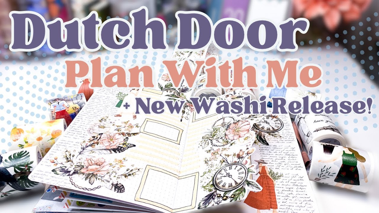 Weekly Creative Journal Setup & Plan With Me February 2024 [Dutch Door Spread] + Washi Haul