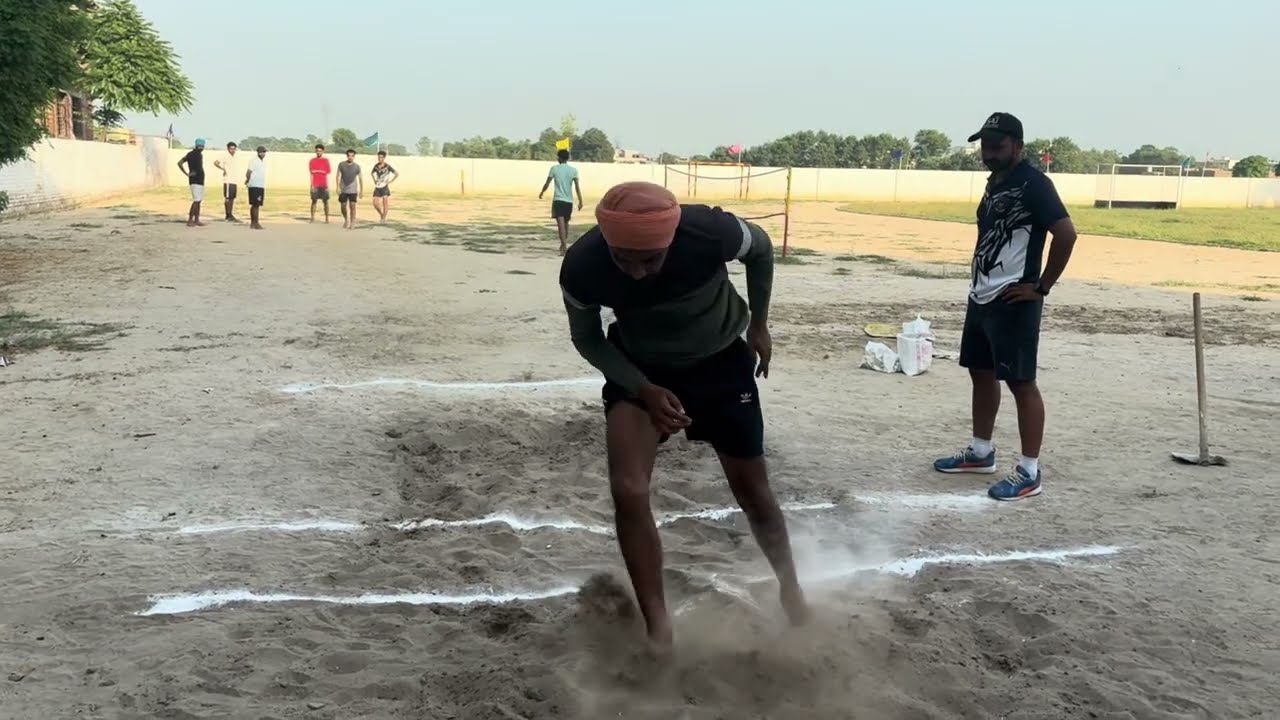 Long jump test police boys and girls 