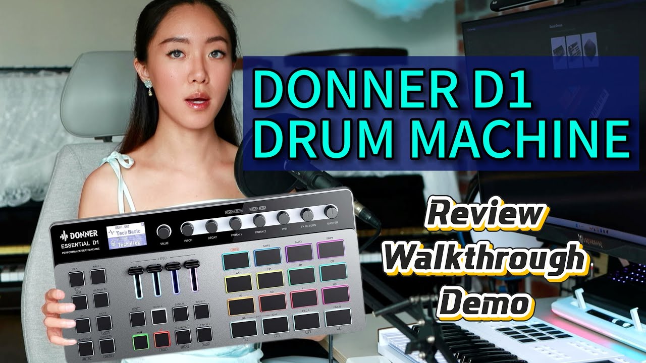 Donner D1 Drum Machine (Review, walkthrough, live composing)