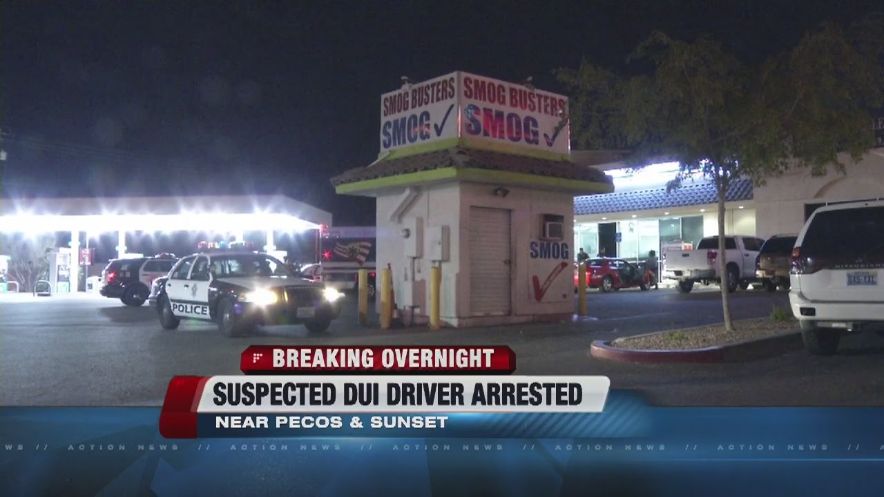 Suspected DUI driver arrested after crash near Pecos and Sunset