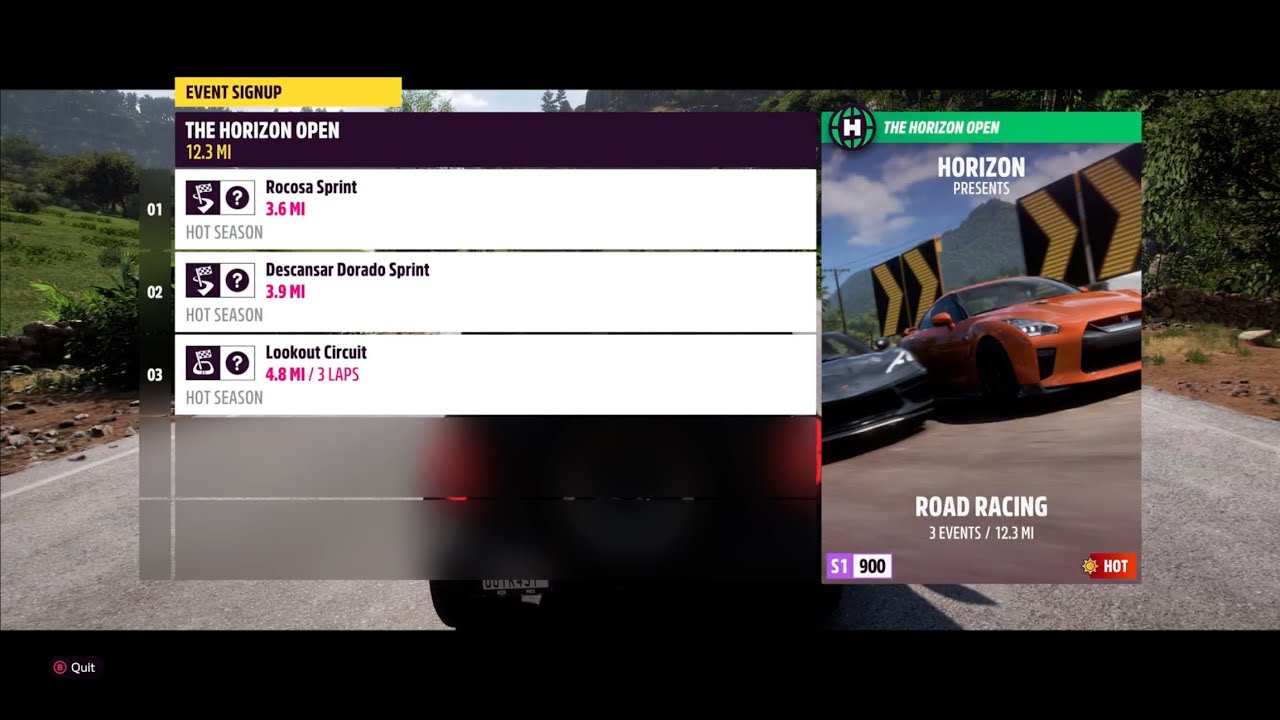 FH5 - S1 Road Racing - The Horizon Open