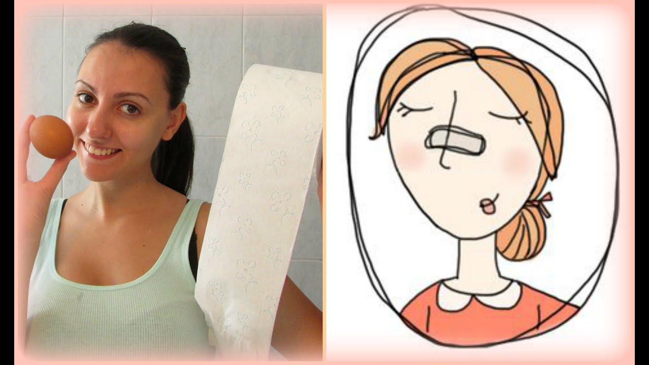 Eliminare i PUNTI NERI con la CARTA IGIENICA!? :P DIY pore strips egg | Le Ricette di Jennifer