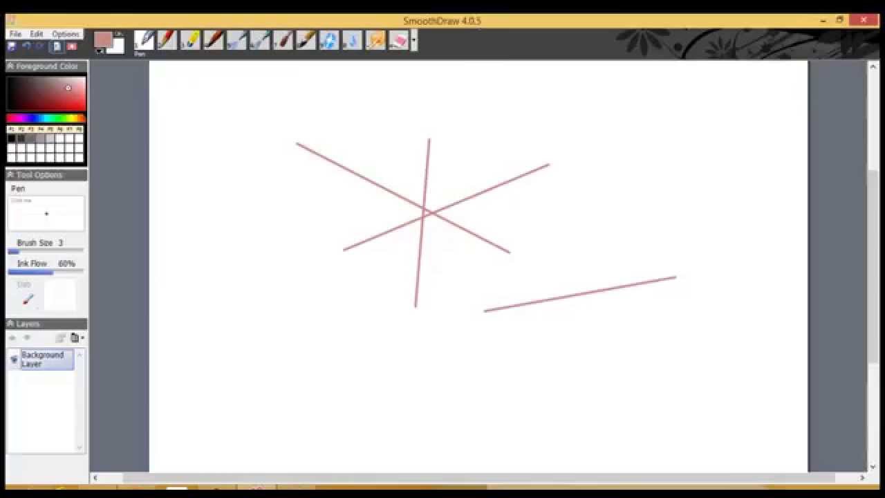 How to draw straight lines in SmoothDraw