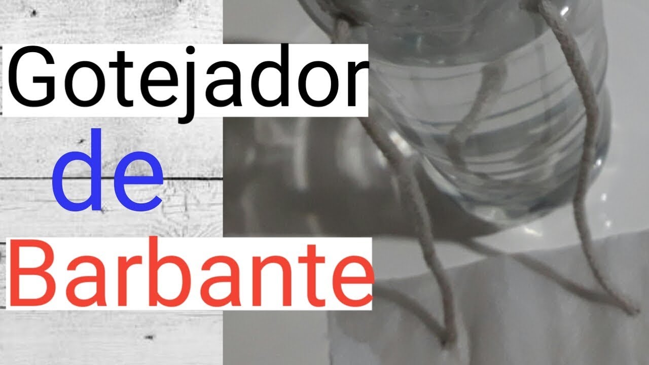 Gotejador eficiente, garrafa pet e barbante