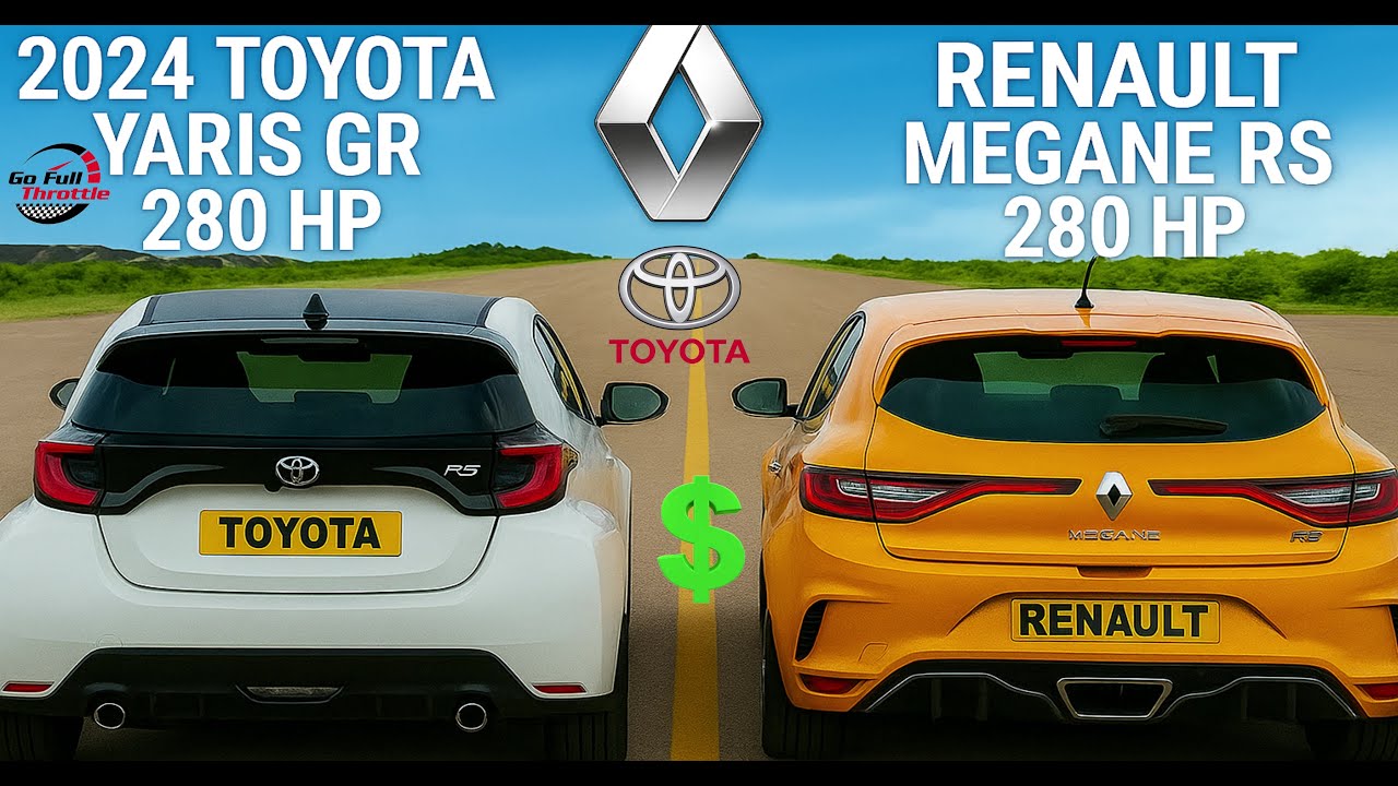 💰 $44K vs $28K Hot Hatch War 🔥 GR Yaris 280 HP vs Megane RS 280 HP – Rally AWD vs FWD Track Beast!