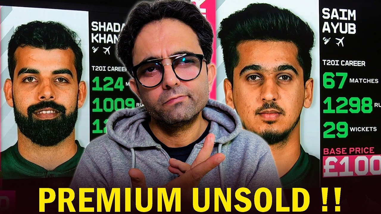 Premium All rounders of Pakistan Shadab Khan & Saim Ayub unsold in The Hundred auction!