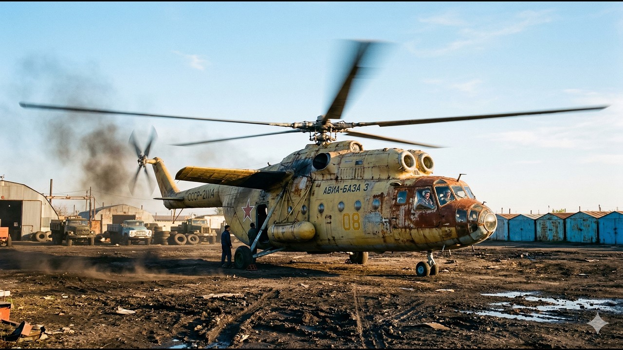 🚁Ми-6 тестовый запуск ДВУХ двигателей (субтитры | subtitles )