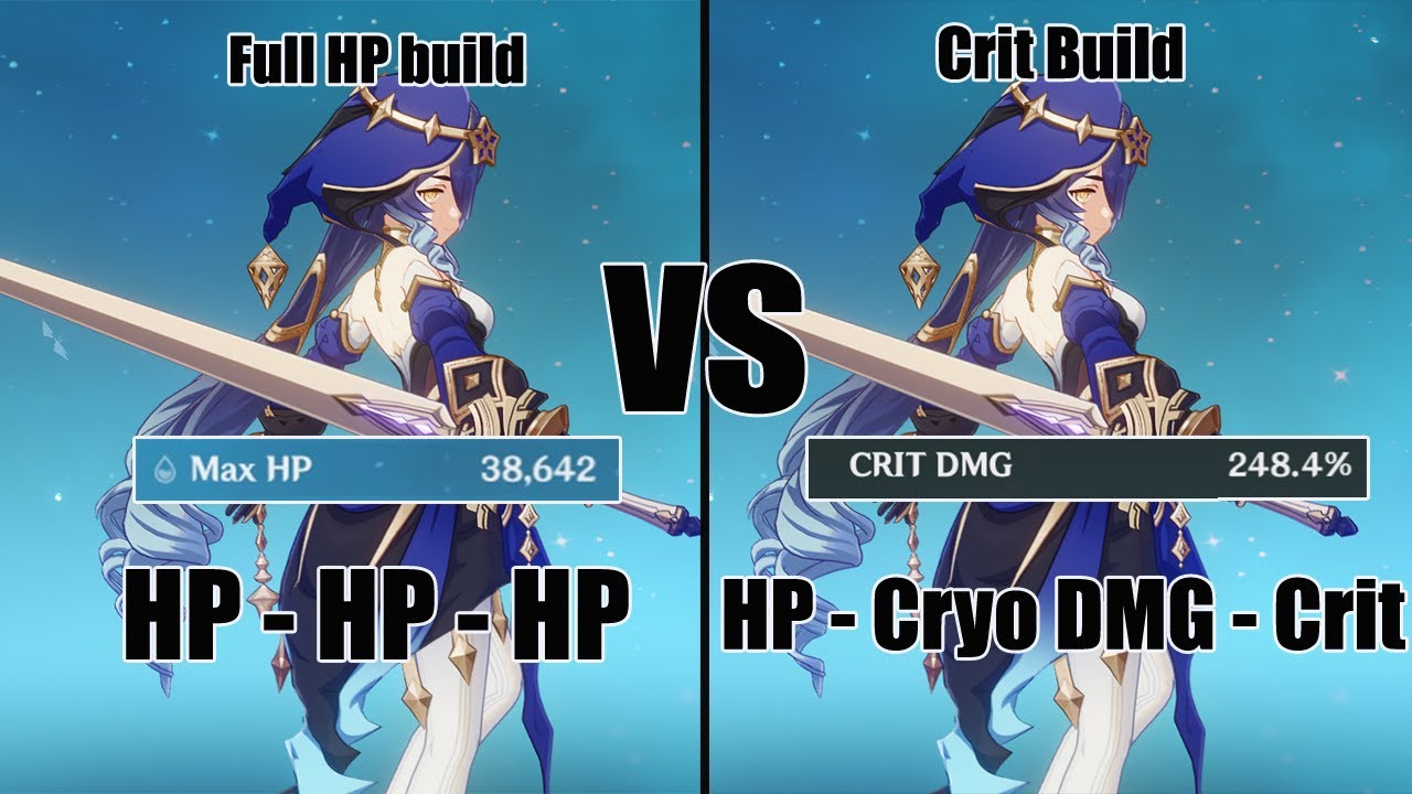 Layla Full HP vs Crit Build Damage Test - Genshin impact