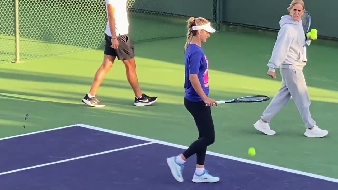Anna Kalinskaya vs Katie Boulter: Stunning Female Tennis Players in Practice #WTA #IndianWells 54