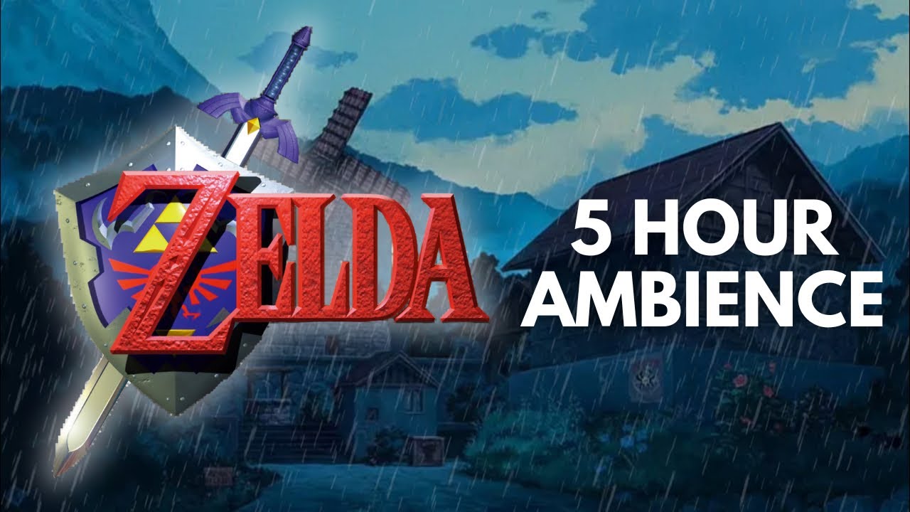Zelda Song Of Storms - Rain Ambience Kakariko Village *5 HOURS* - Rain To Sleep/Study/Relax