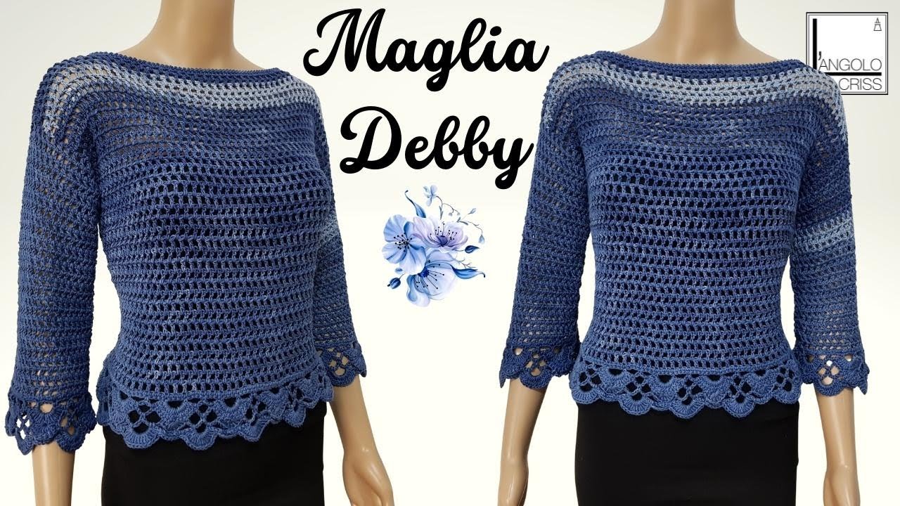 Maglia all'uncinetto DEBBY -  tutte le taglie -