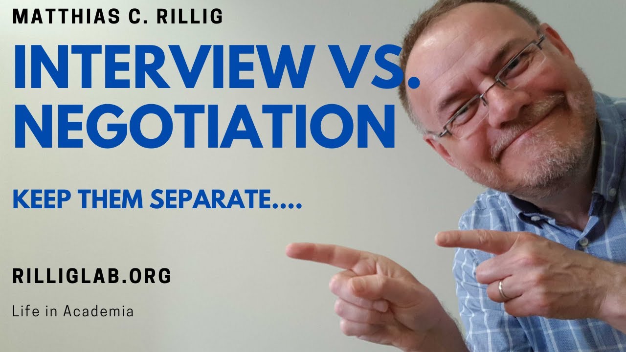 Interview vs negotiation: keep them separate and know the difference #interview #assistantprofessor