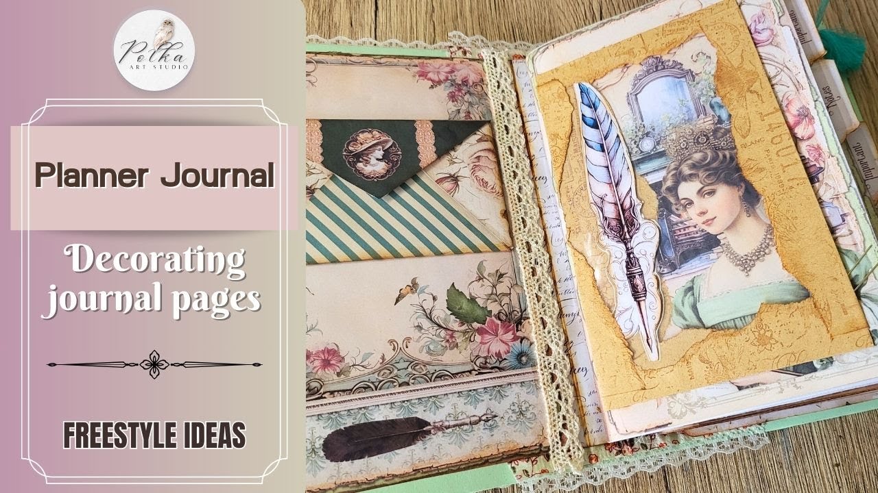 Decorating Journal Pages for our Planner Journal, Flip Through
