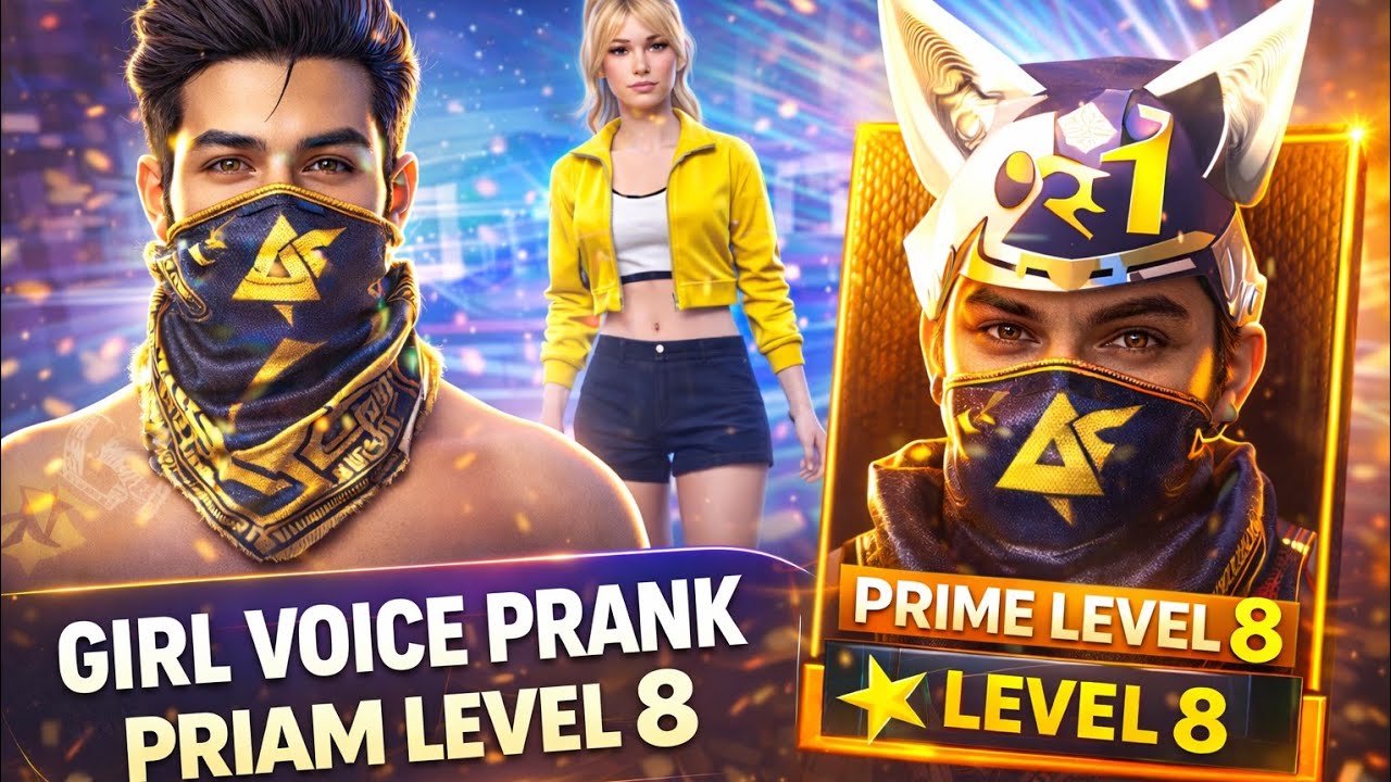 GIRL VOICE PRANK 😱 | PRIME LEVEL 8 PLAYER REACTION | FREE FIRE FUNNY MOMENTS