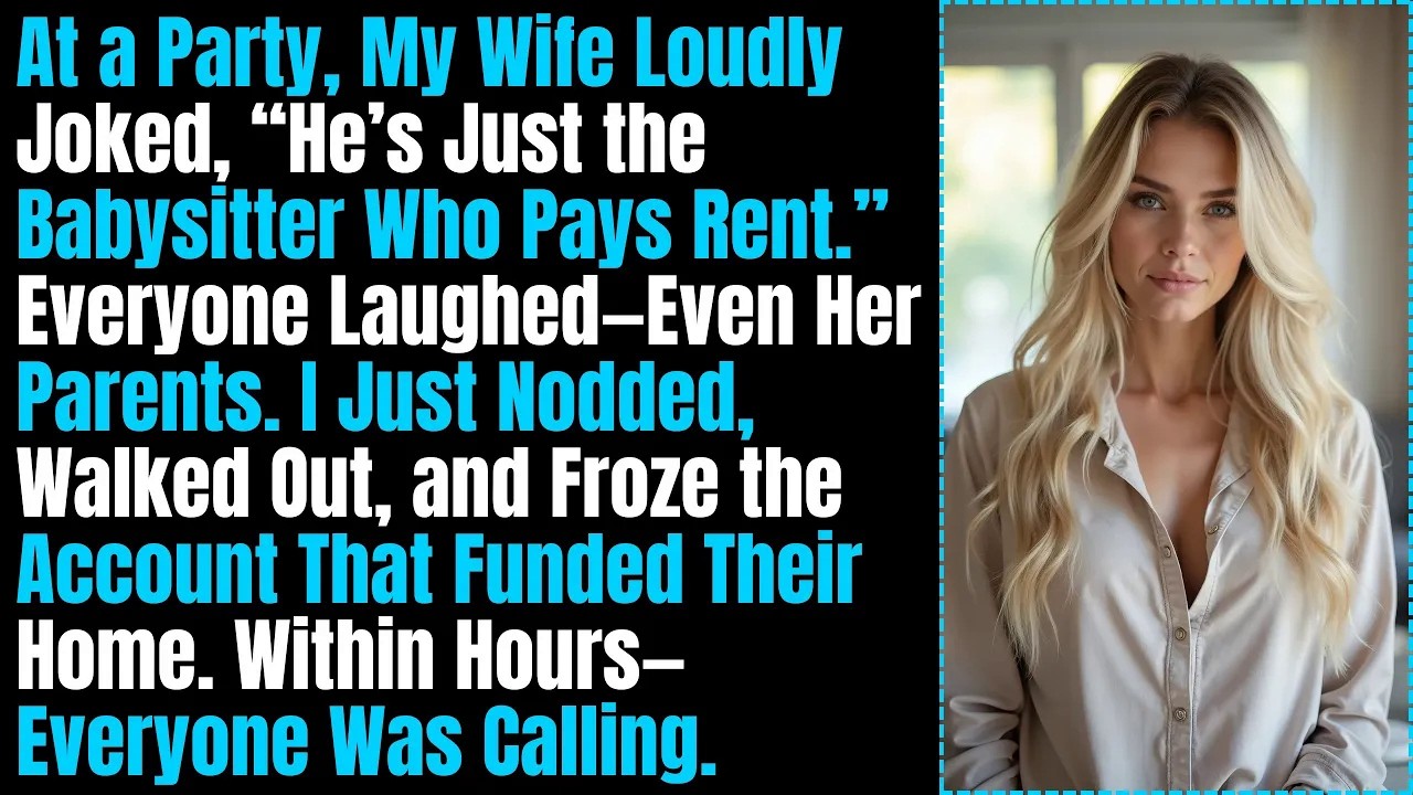 At a Party, My Wife Loudly Joked, “He’s Just the Babysitter Who Pays Rent.” Everyone Laughed But I..