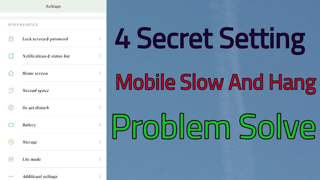 4 Secret Setting Solve Mobile Slow And Hang Problem Solve. In Odia || By G-ODIA FAST TECH