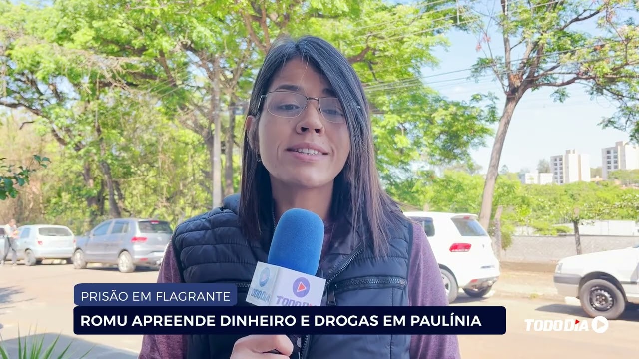 PRIS&Atilde;O EM FLAGRANTE: ROMU APREENDE DINHEIRO E DROGAS EM PAUL&Iacute;NIA