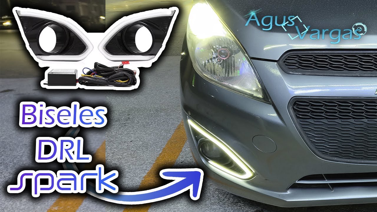 INSTALANDO BISELES CON LUZ DIURNA LED SPARK 2013 - 2017 | Agus Vargas