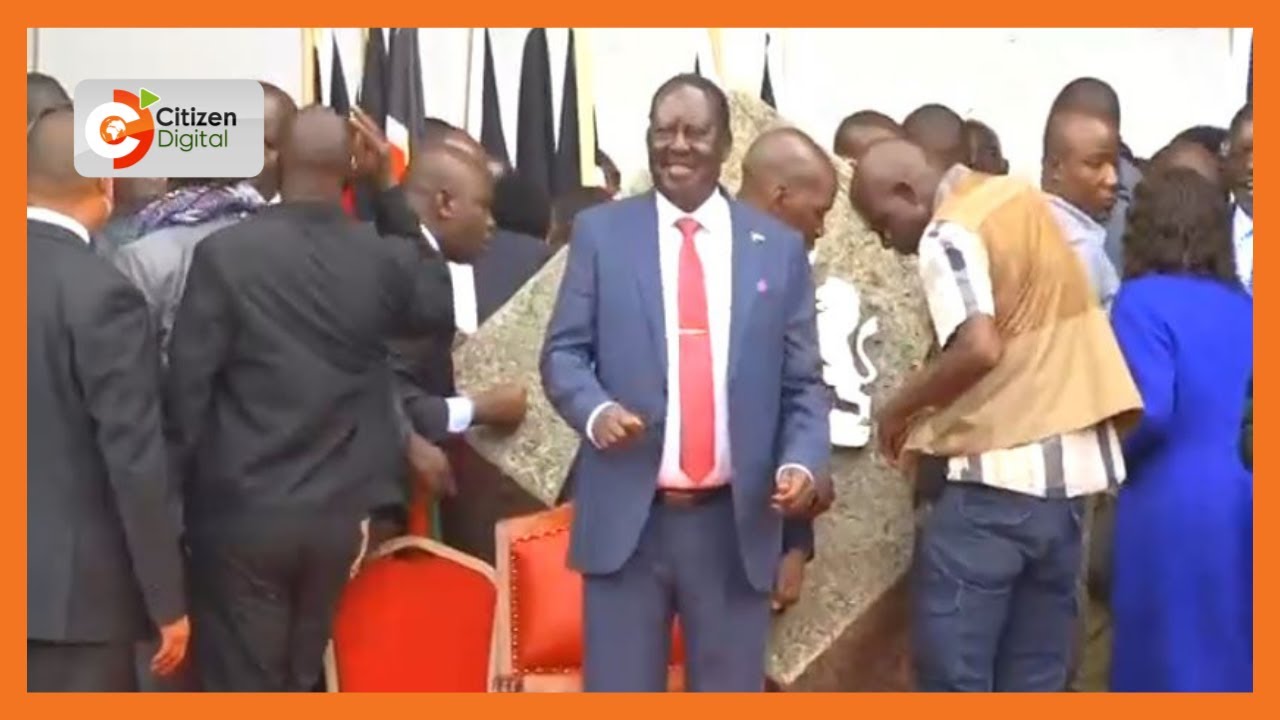 Raila Odinga arrives at KICC for his much-anticipated running mate naming event