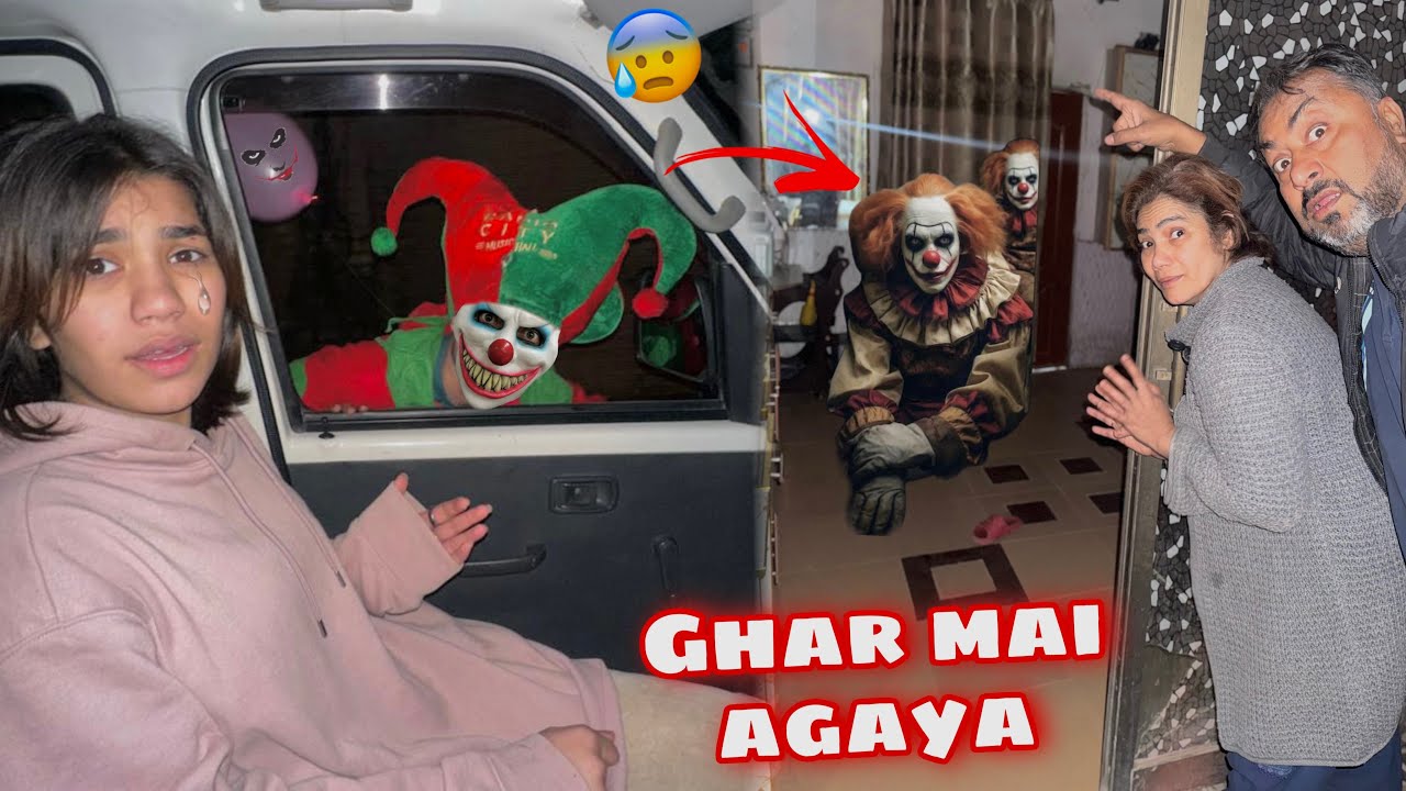 Horror clown 😭 g￼har tak a gaya 😰