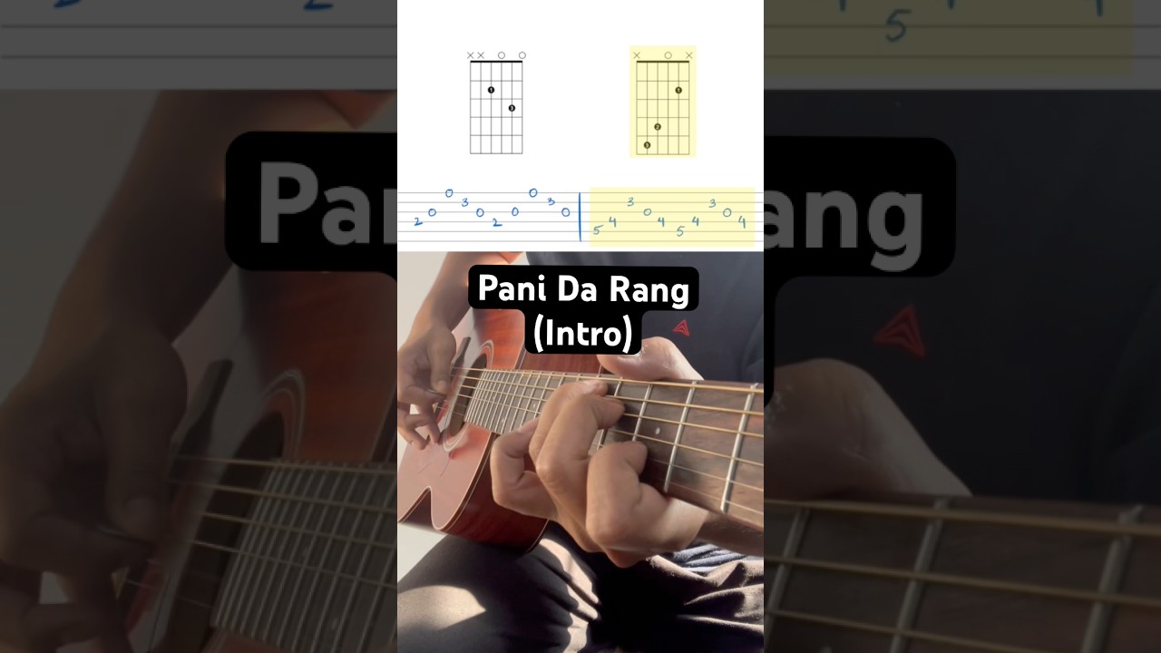Pani da rang intro guitar tabs.