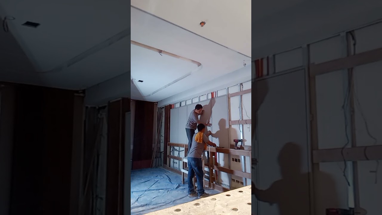 Installation wall paper finish 💪💪💪