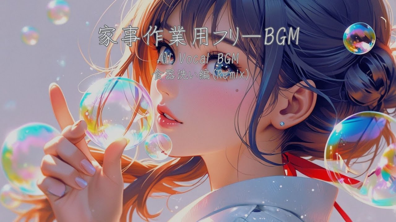 【邦楽Play list】家事(食器洗い)ながら聞き｜女性歌声｜日本語歌詞６曲｜食器洗い編｜掃除、片付け、応援歌